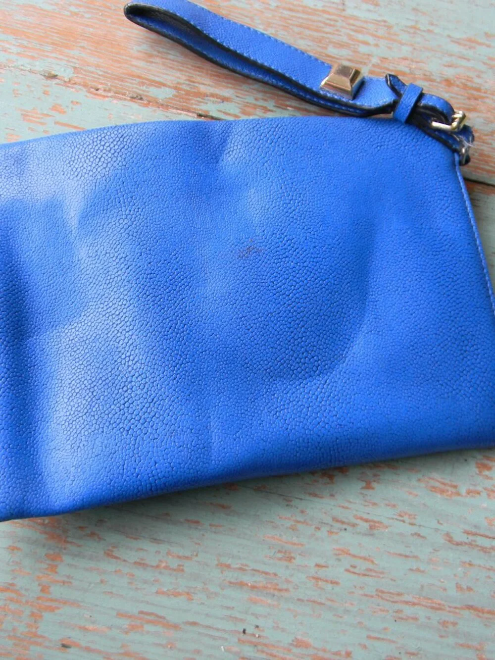 STELLA & DOT BLUE AVALON LARGE WRISTLET/WALLET/CLUTCH